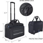 KROSER Rolling Laptop Bag Premium Wheeled Briefcase Fits Up to 17.3 Inch Laptop Water-Proof Overnight Roller Case Computer Bag with RFID Pockets for Travel/Business/School/Men/Women-Black - Image 2